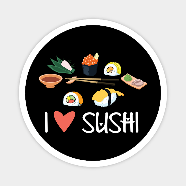 Modern Unique Japanese Sushi Sashimi Soy  Gift Magnet by SkivingtonAllanss